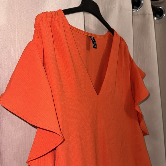 Orange Ruffled Top - Picture 4 of 4